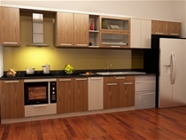 Tủ bếp gỗ công nghiệp MDF phủ Acrylic ARC365-1