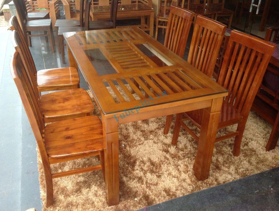 Bộ bàn ghế ăn gỗ sồi nga HN 00912