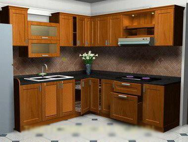 Tủ bếp gỗ xoan đào Hoàng Anh Gia Lai GL365-A2-3