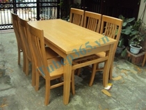 Bộ bàn ăn 6 ghế gỗ sồi nga HPA-107