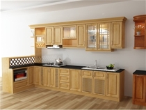 Tủ bếp gỗ sồi Nga SN365-17