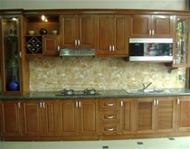Tủ bếp gỗ xoan đào Hoàng Anh Gia Lai GL365-A2-12