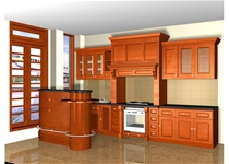 Tủ bếp gỗ xoan đào Hoàng Anh Gia Lai GL365-A2-8
