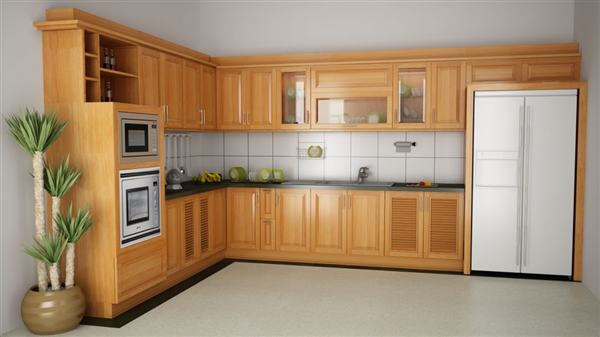 Tủ bếp gỗ xoan đào Hoàng Anh Gia Lai GL365-A1-8