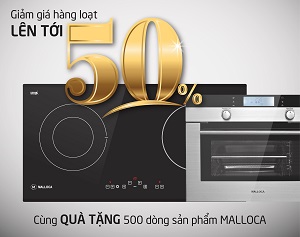 Tủ Bếp 365 giảm giá lên tới 50% sản phẩm Malloca tháng này